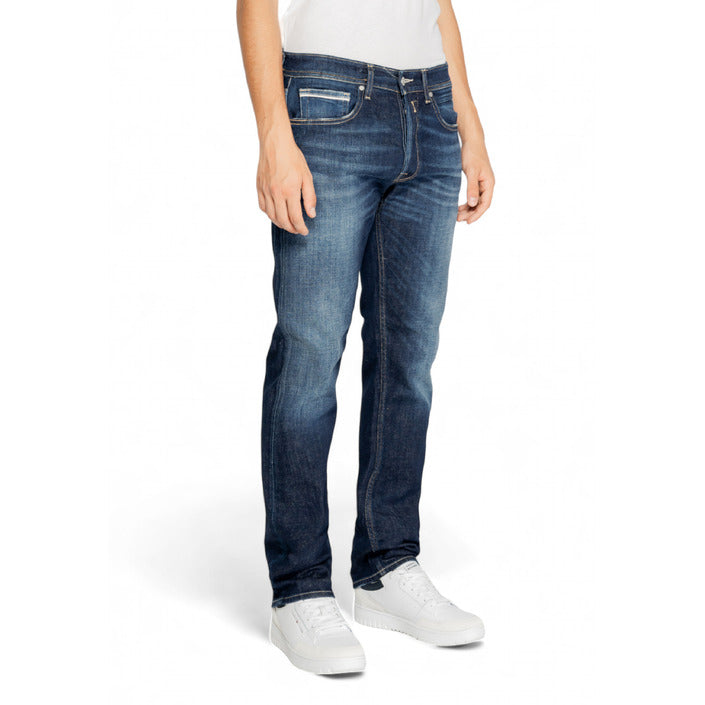 Replay Logo Dark Wash Straight Leg Fit Jeans