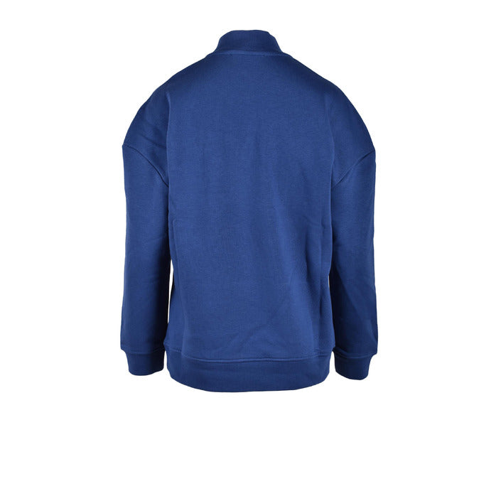 Love Moschino Logo Cotton-Blend Turtleneck Sweatshirt - Blue