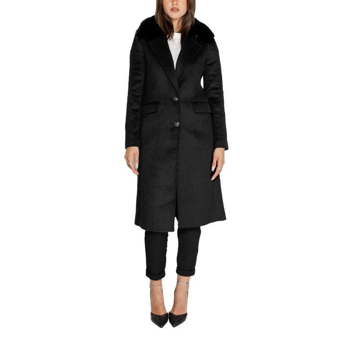 Guess Minimalist Faux Fur Lined Longline Coat