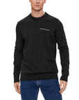 Calvin Klein Jeans Logo 100% Organic Cotton Knit Sweater - black