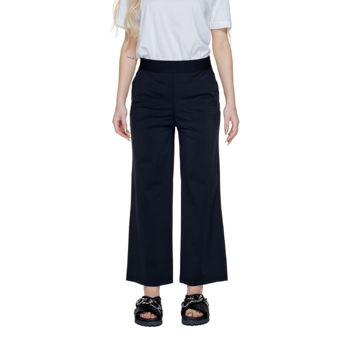 Street One High Waist Black Wide Leg Ankle Cut Pants