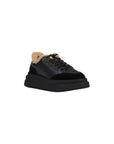 Ash Logo Faux Fur Lined Genuine Leather Chunky Sole Low Top Lace-Up Sneakers