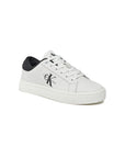 Calvin Klein Jeans Logo Leather Low Top Lace-Up Sneakers
