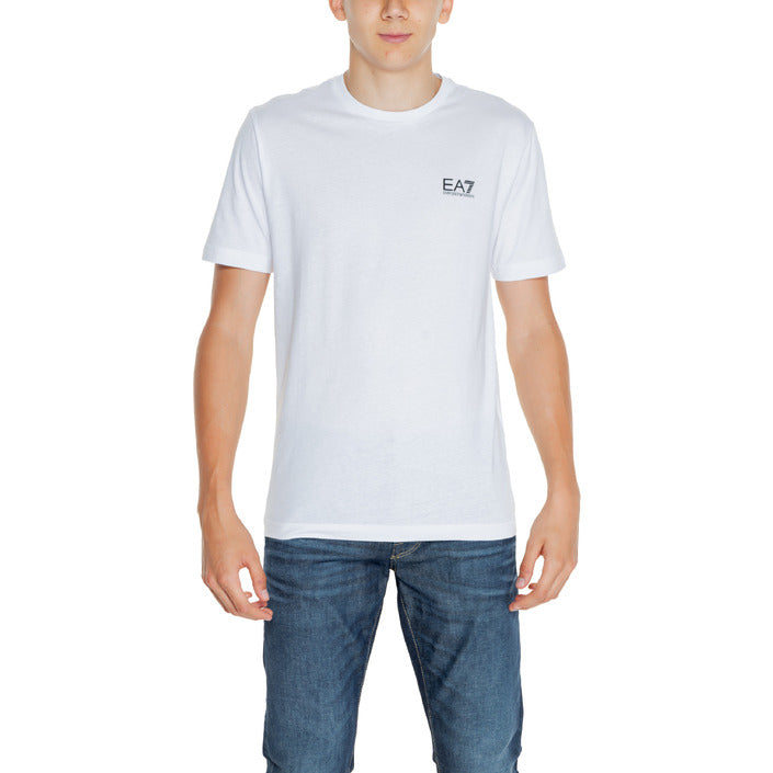 EA7 By Emporio Armani 100% Cotton T-Shirt - white