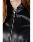 Peuterey Minimalist 100% Leather Jacket - black