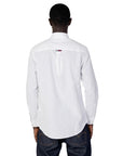 Tommy Hilfiger Jeans Logo Linen-Cotton Collar Shirt