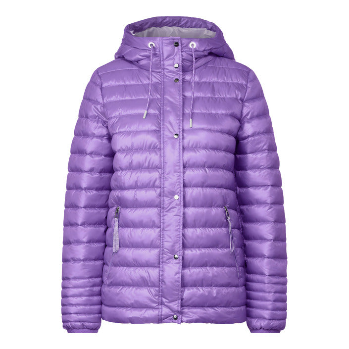Street One Hooded Puffer Jacket - purple