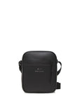 Armani Exchange Logo Unisex Black Vegan Leather Crossbody Bag