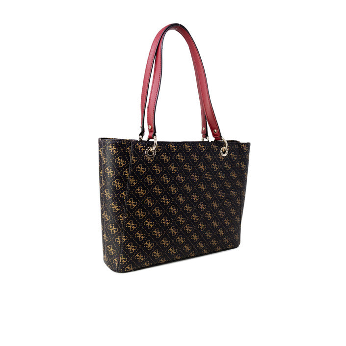 Guess Logo Monogram Vegan Leather Tote Bag