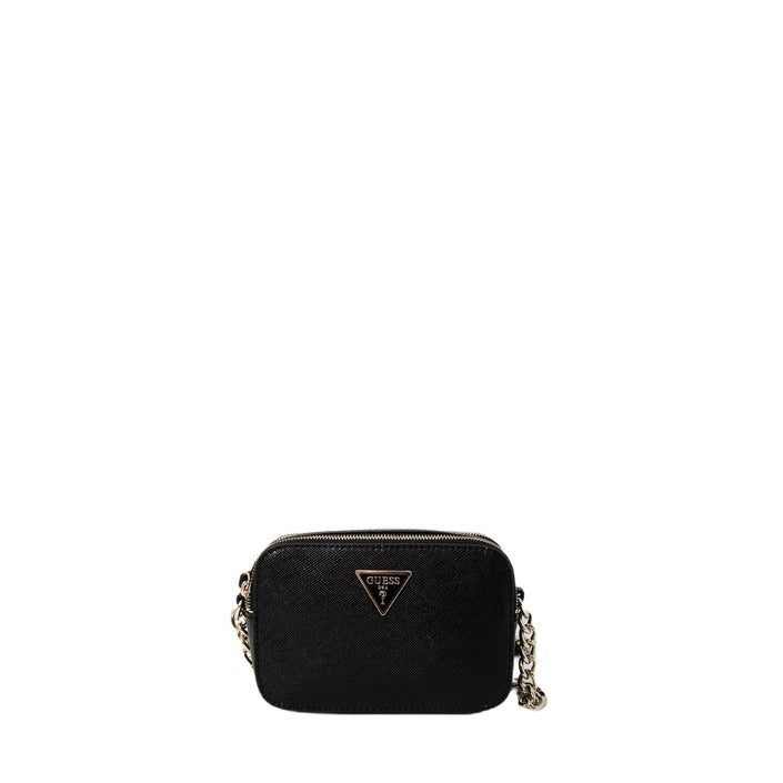 Guess Logo Badge Structured Vegan Leather Crossbody Bag