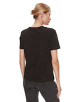 Calvin Klein Jeans Logo Pure Cotton V-Neck T-Shirt - Black