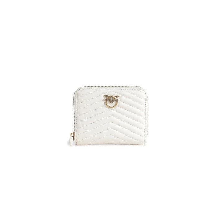 Pinko Leather Purse Chevron Quilted - white