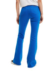 Desigual Logo Solid Blue Flared Jeans