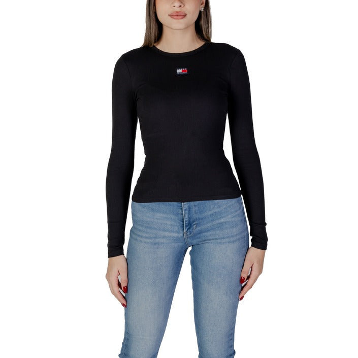 Tommy Hilfiger Jeans Logo Long Sleeve Top Cotton Stretch