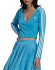 Adidas Logo Cotton-Rich Athleisure Long Sleeve Crop T-Shirt
