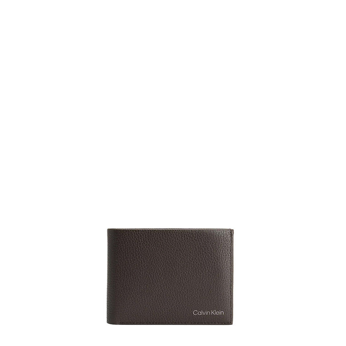 Calvin Klein Logo Genuine Leather Brown Wallet