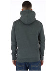 Superdry Logo Cotton-Blend Hooded Pullover - grey
