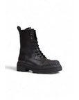 Furla Minimalist Leather Tactical Lace-Up Ankle Boots