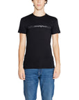 Emporio Armani Logo 100% Cotton Crewneck T-Shirt - black