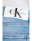 Calvin Klein Jeans Logo Organic Cotton-Blend Light Wash Straight Leg Jeans