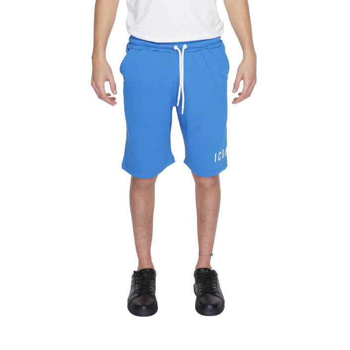Icon Logo Pure Cotton Shorts - blue