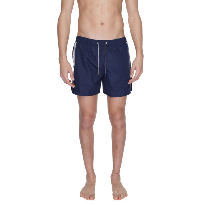 Emporio Armani Logo Quick Dry Athleisure Swim Shorts - blue