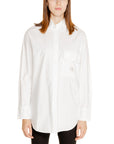 Calvin Klein Jeans Logo 100% Cotton White Longline Shirt