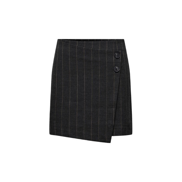 Only Striped Asymmetrical Mini Skirt