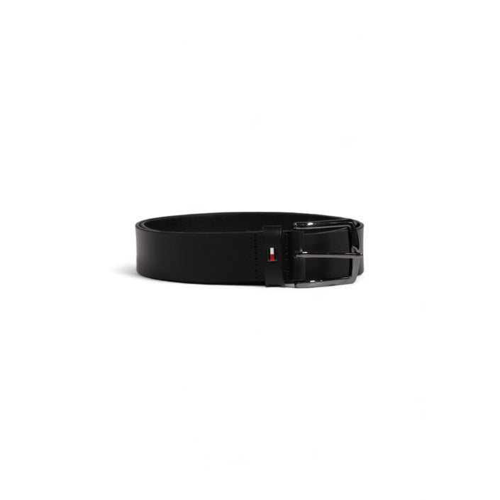 Tommy Hilfiger Logo Genuine Leather Square Buckle Belt