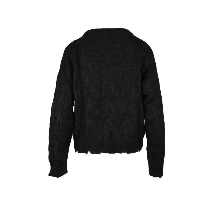 Kontatto Minimalist Mohair-Yarn Knit Sweater - Black
