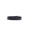 Boss Logo Genuine Leather Darkest Blue Belt With Square Buckle