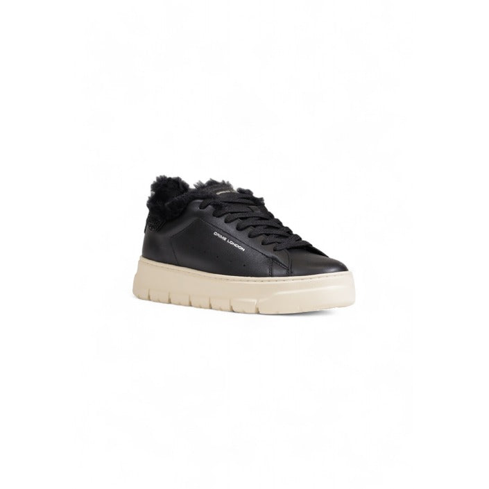 Crime London Logo Genuine Leather Chunky Sole Sneakers