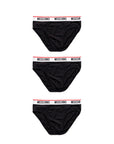 Moschino Underwear Logo Cotton Stretch Briefs - 3 Pack