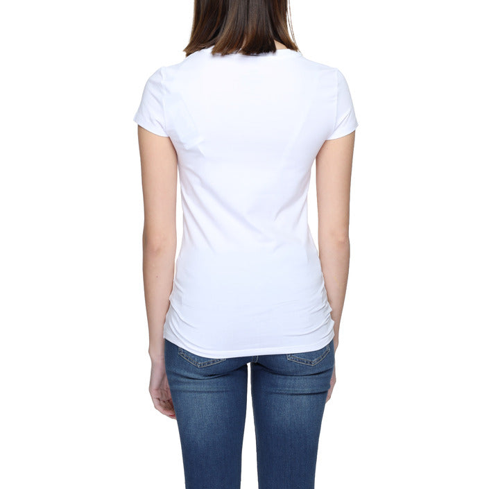 Armani Exchange Logo Cotton-Rich T-Shirt - White