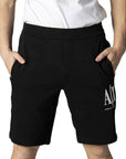 Armani Exchange Logo 100% Cotton White Shorts