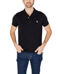 U.S. Polo Assn. Logo Pure Cotton Polo Shirt - Black