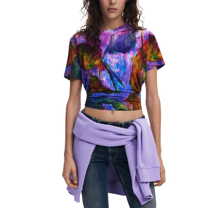 Desigual Short Sleeve Cropped Top