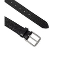 Calvin Klein Logo Monogram Genuine Leather Square Buckle Belt