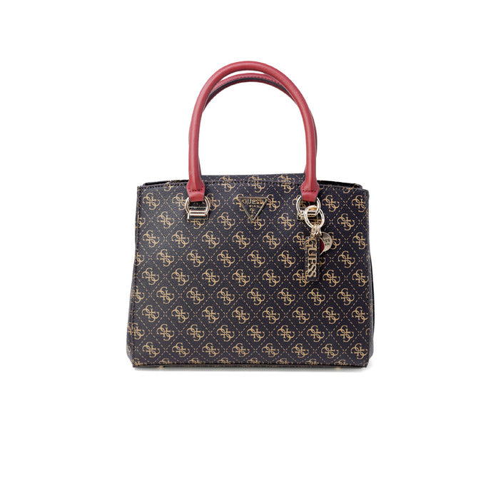 Guess Logo Monogram Top Handle Vegan Leather Tote Bag