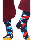 Happy Socks Unisex Festive Christmas Cotton-Rich Midi Quarter Socks