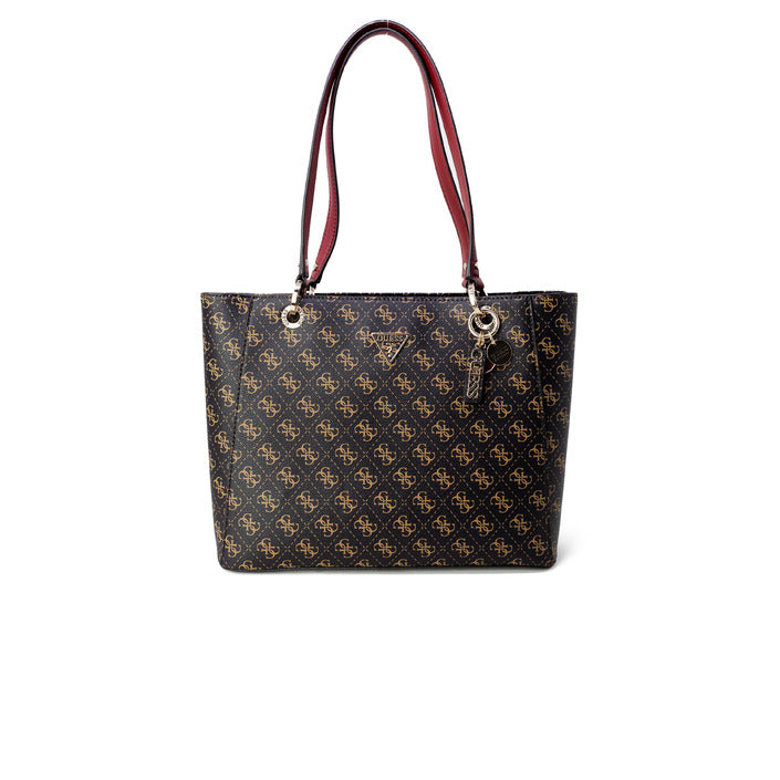 Guess Logo Monogram Vegan Leather Tote Bag