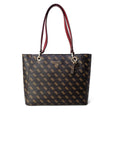 Guess Logo Monogram Vegan Leather Tote Bag