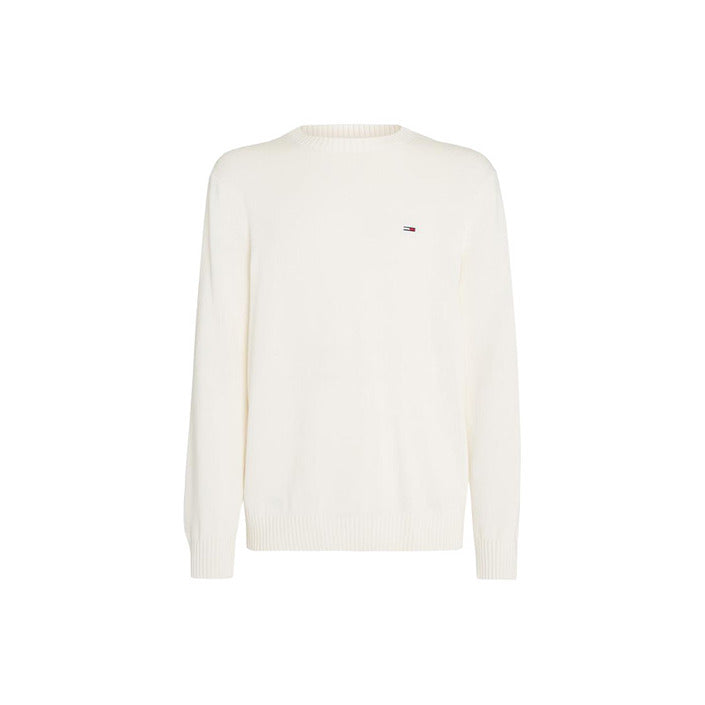 Tommy Hilfiger Jeans Logo 100% Organic Cotton Knit Sweater - White