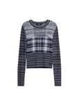 Desigual Checkered Fitted Knit Top