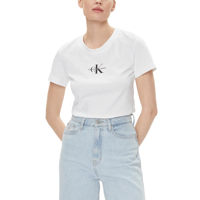 Calvin Klein Jeans Logo Pure Cotton T-Shirt - White