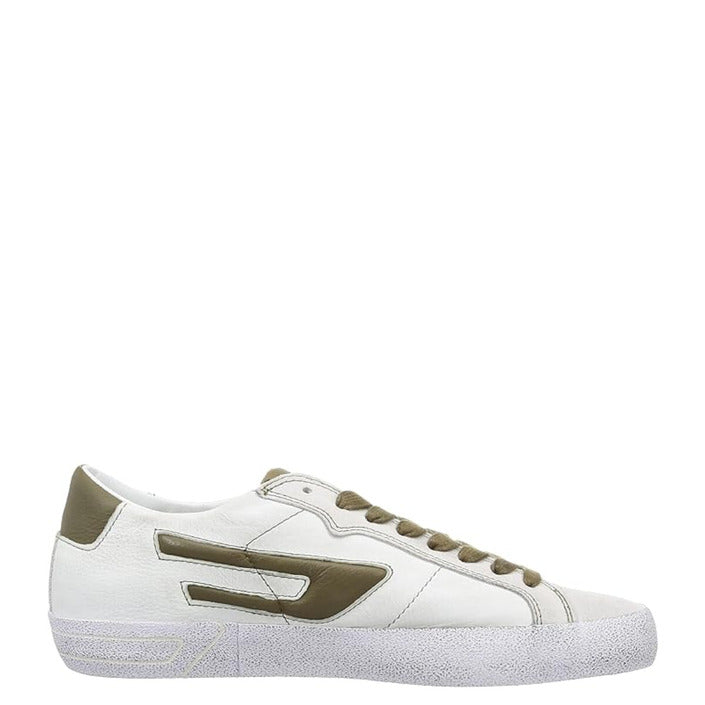 Diesel Logo Leather Low Top Lace-Up Sneakers