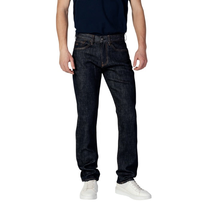 Armani Exchange Logo Slim-Straight Leg Fit Dark Indigo Jeans