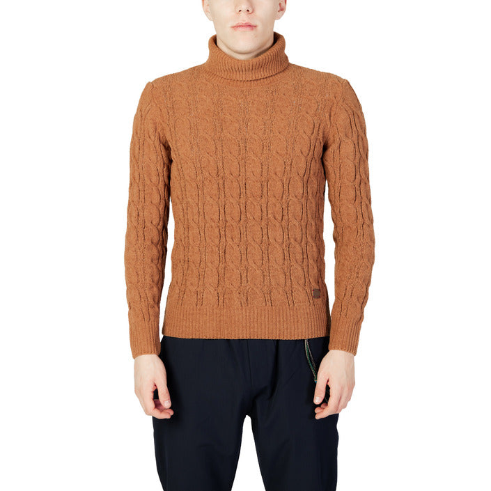 Gianni Lupo Cable Knit Turtleneck Sweater