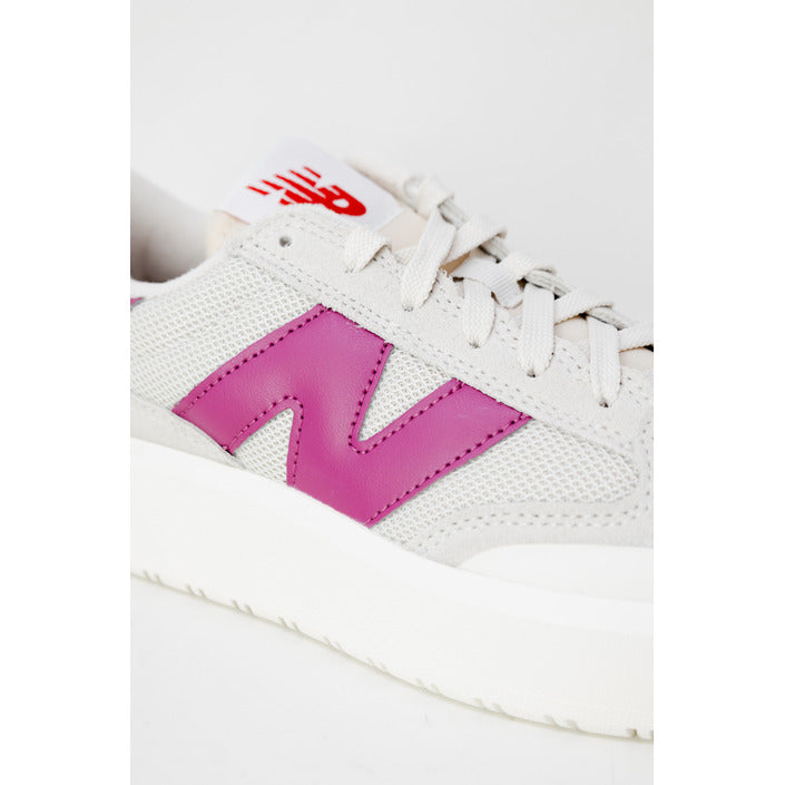 New Balance Logo Genuine Leather Low Top Lace-Up Sneakers