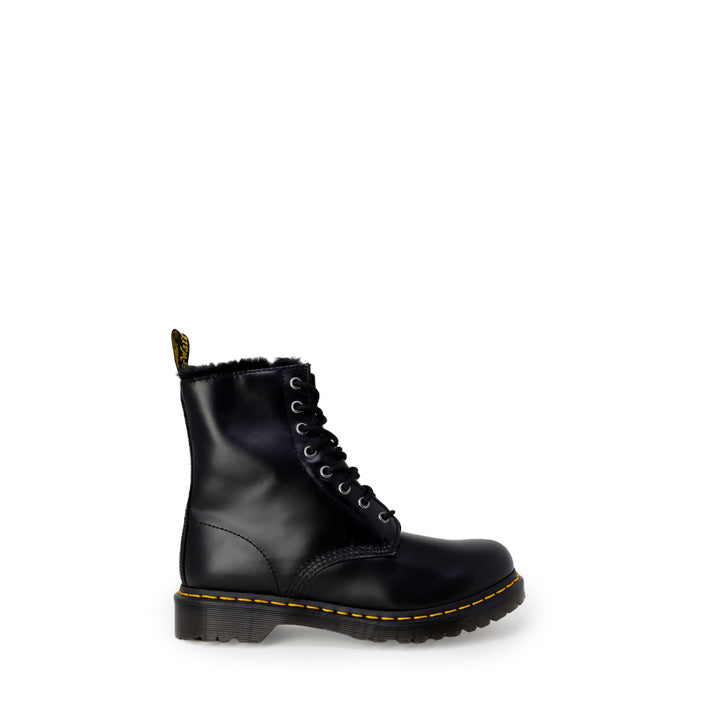 Dr. Martens Logo All Black Genuine Leather Lace-Up Boots